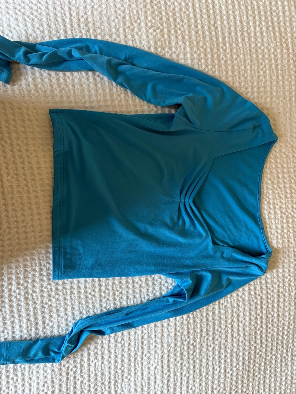 Women’s Teal Long-Sleeve Scoop Neck Top